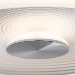 lámpara LED de techo Paulmann Volea, blanco/plata Ø 40 cm IP44 atenuable