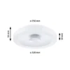 lámpara LED de techo Paulmann Volea, blanco/plata Ø 32 cm IP44 atenuable
