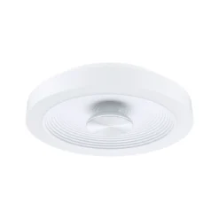 lámpara LED de techo Paulmann Volea, blanco/plata Ø 32 cm IP44 atenuable