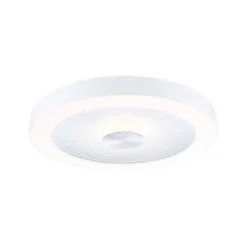 lámpara LED de techo Paulmann Volea, blanco/plata Ø 40 cm IP44 atenuable