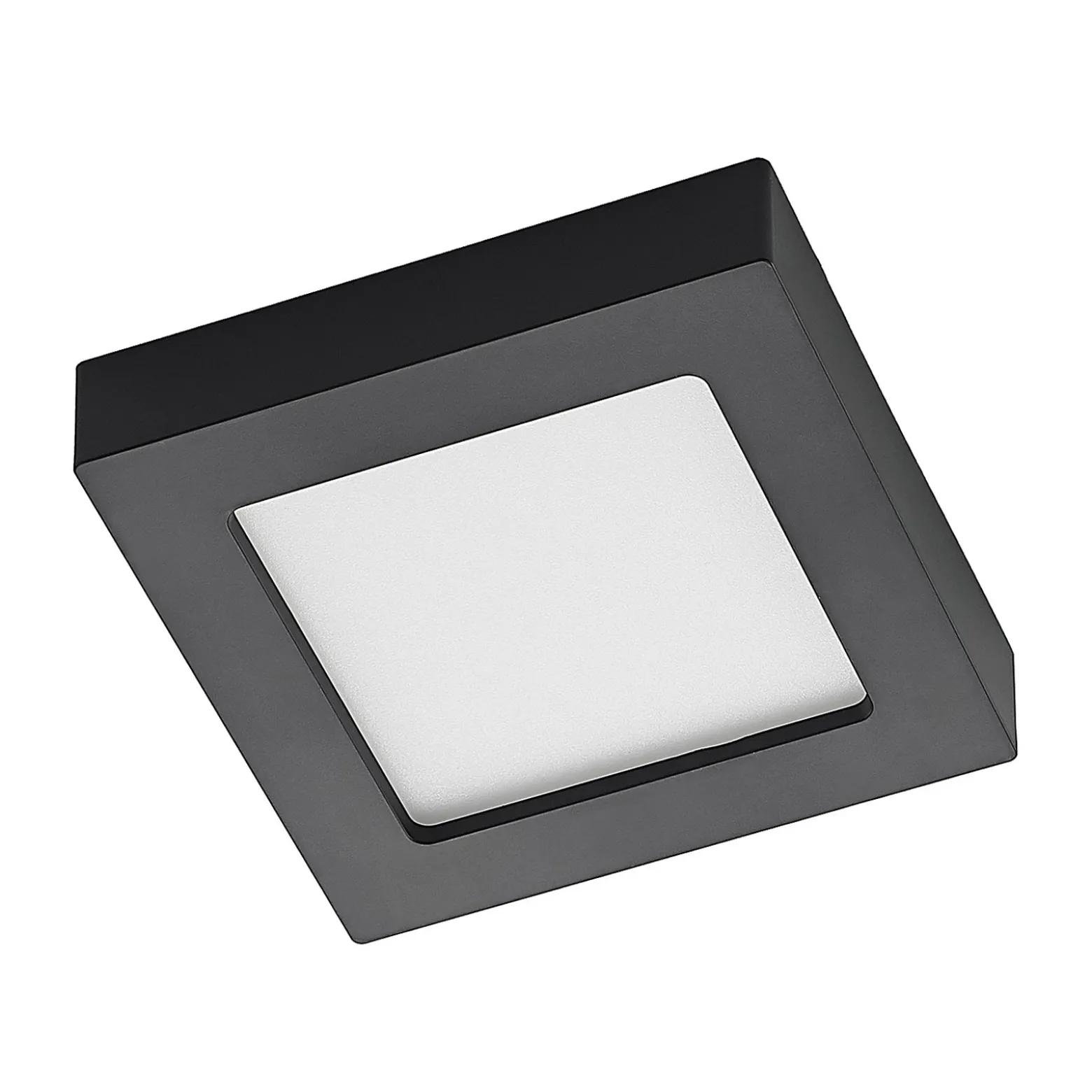 Lámpara LED de techo Prios Alette, negra, 12 W, CCT, atenuable