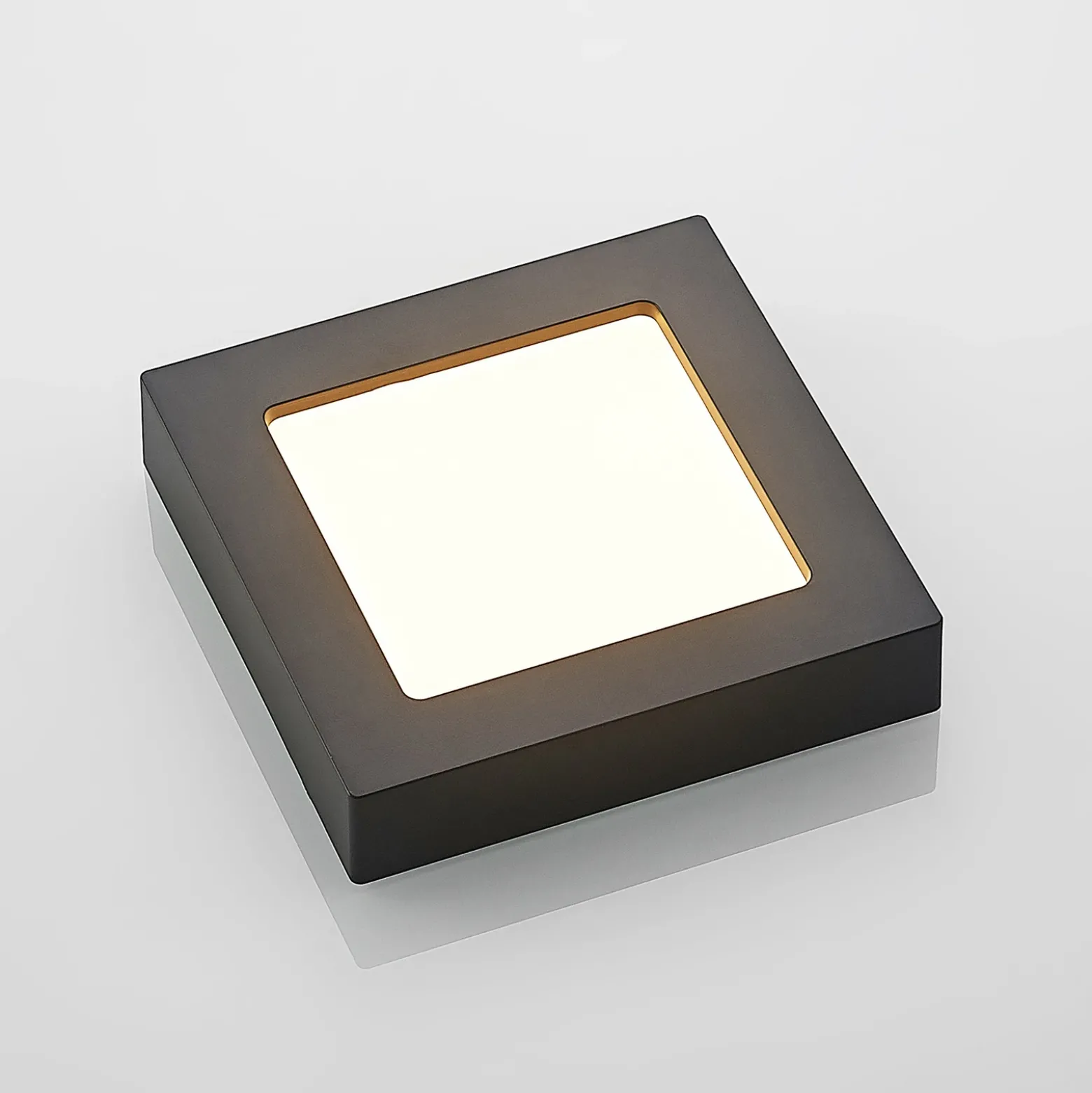 Lámpara LED de techo Prios Alette, negra, 12 W, CCT, atenuable
