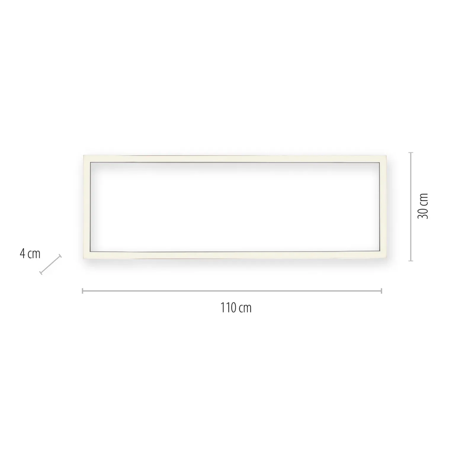 Lámpara LED de techo PURE Lines, 110 x 30 cm, plata, CCT, control remoto