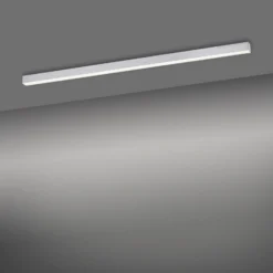 Lámpara LED de techo PURE Lines, 110 cm, plateada, CCT, control remoto