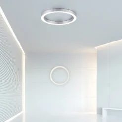 Lámpara LED de techo PURE Lines, Ø 50 cm, color plateado, CCT