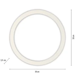 Lámpara LED de techo PURE Lines, Ø 50 cm, color plateado, CCT