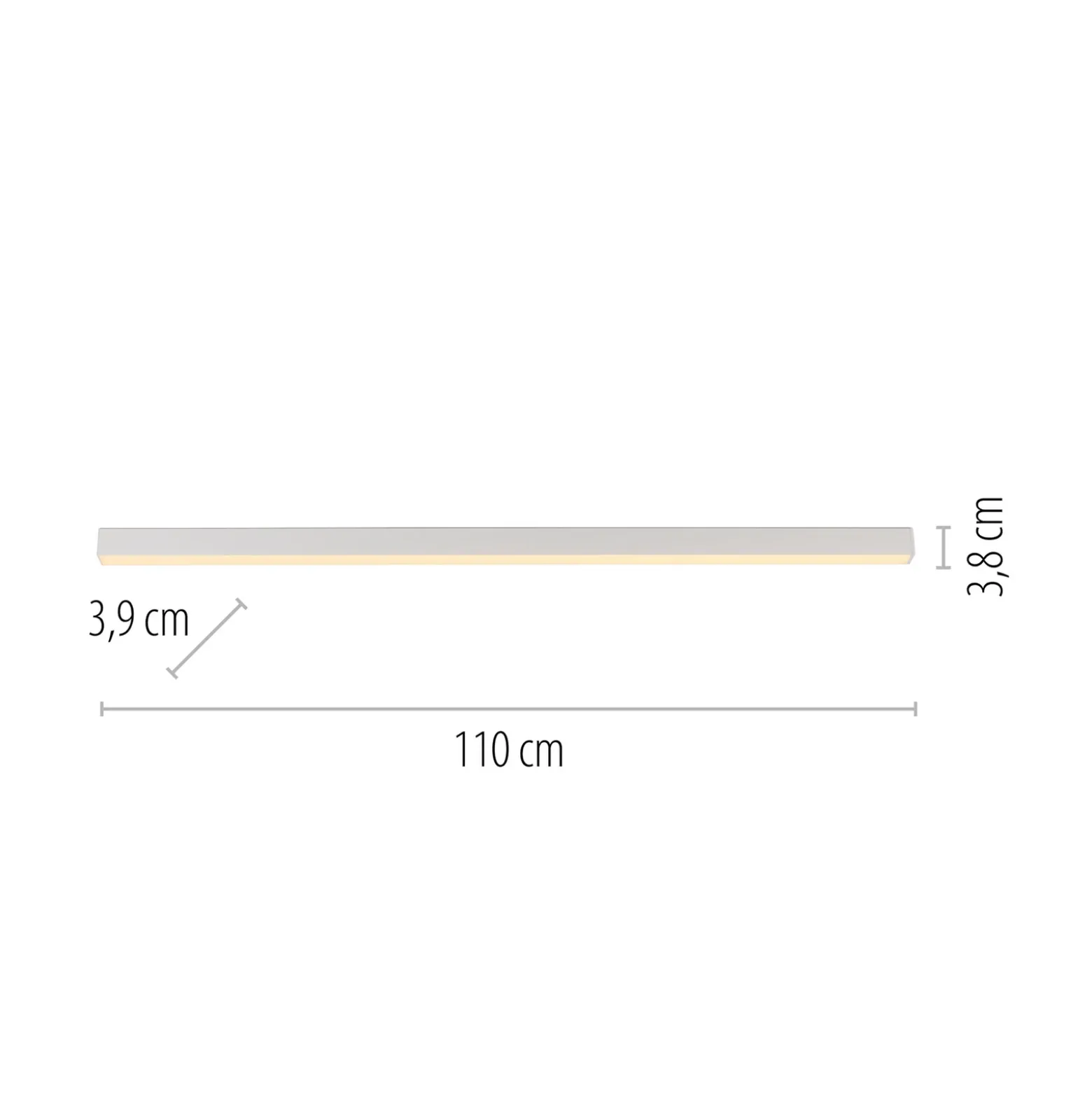 Lámpara LED de techo PURE Lines, blanca, 110 cm, CCT, control remoto