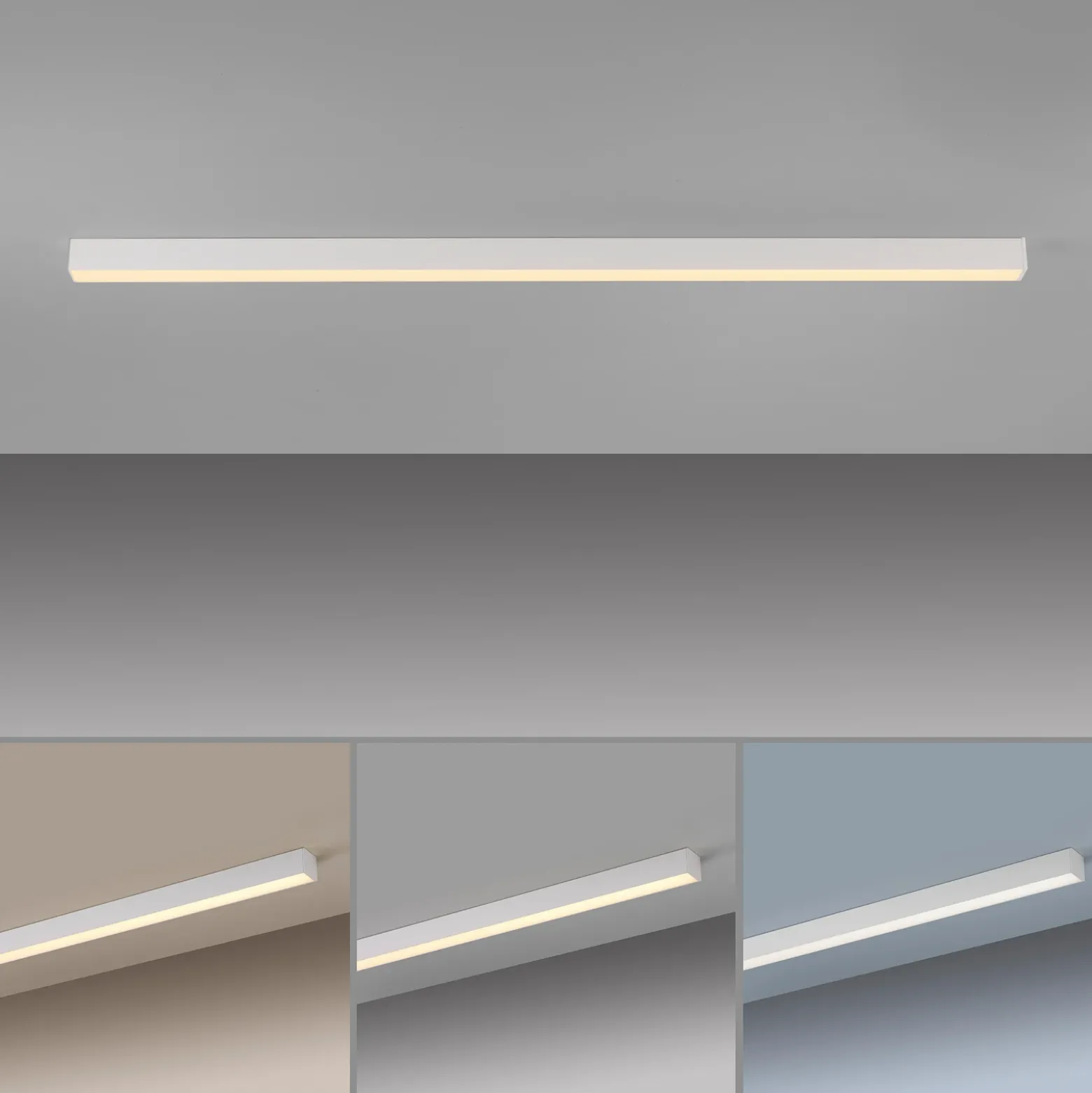 Lámpara LED de techo PURE Lines, blanca, 110 cm, CCT, control remoto