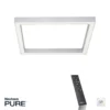 Lámpara LED de techo PURE Lines, 55 x 55 cm, plata, CCT, control remoto