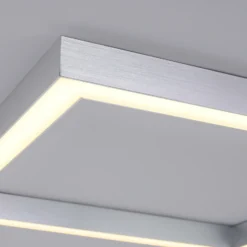 Lámpara LED de techo PURE Lines, 55 x 55 cm, plata, CCT, control remoto