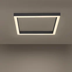 Lámpara LED de techo PURE Lines, 55x55 cm, antracita, CCT, control remoto