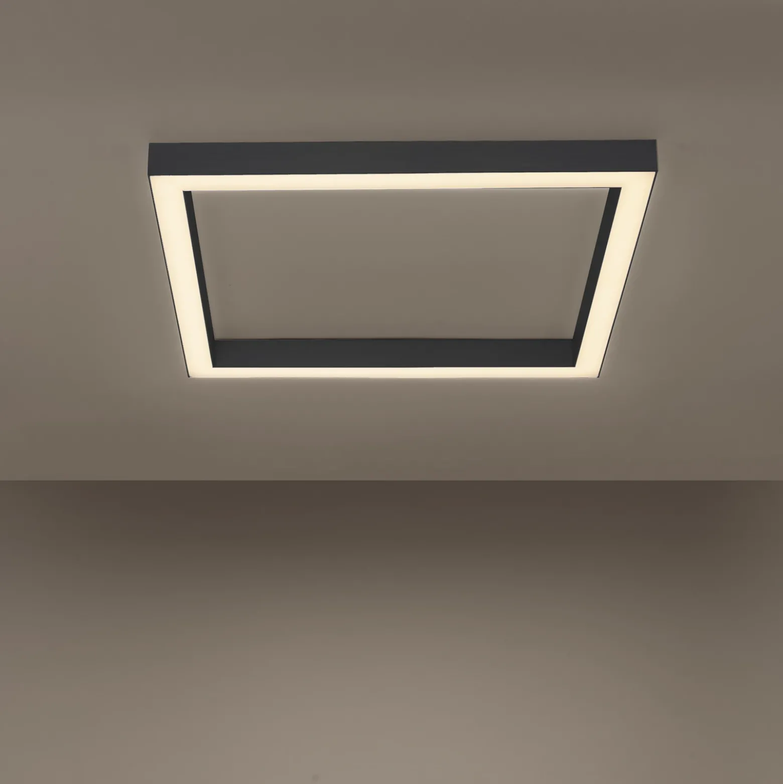 Lámpara LED de techo PURE Lines, 55x55 cm, antracita, CCT, control remoto