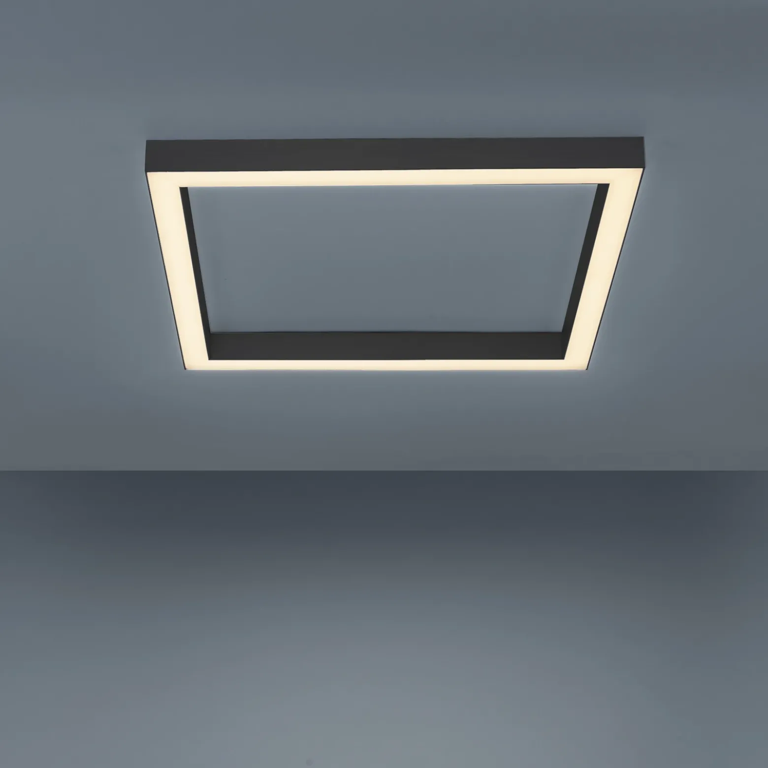 Lámpara LED de techo PURE Lines, 55x55 cm, antracita, CCT, control remoto