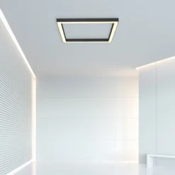Lámpara LED de techo PURE Lines, 55x55 cm, antracita, CCT, control remoto