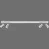 Lámpara LED de techo PURE Lines, 120 cm, plateada, control remoto