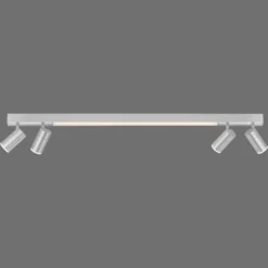 Lámpara LED de techo PURE Lines, 120 cm, plateada, control remoto