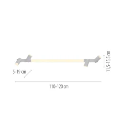 Lámpara LED de techo PURE Lines, 120 cm, blanca, CCT, control remoto