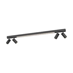 Lámpara LED de techo PURE Lines, 120 cm, antracita, control remoto