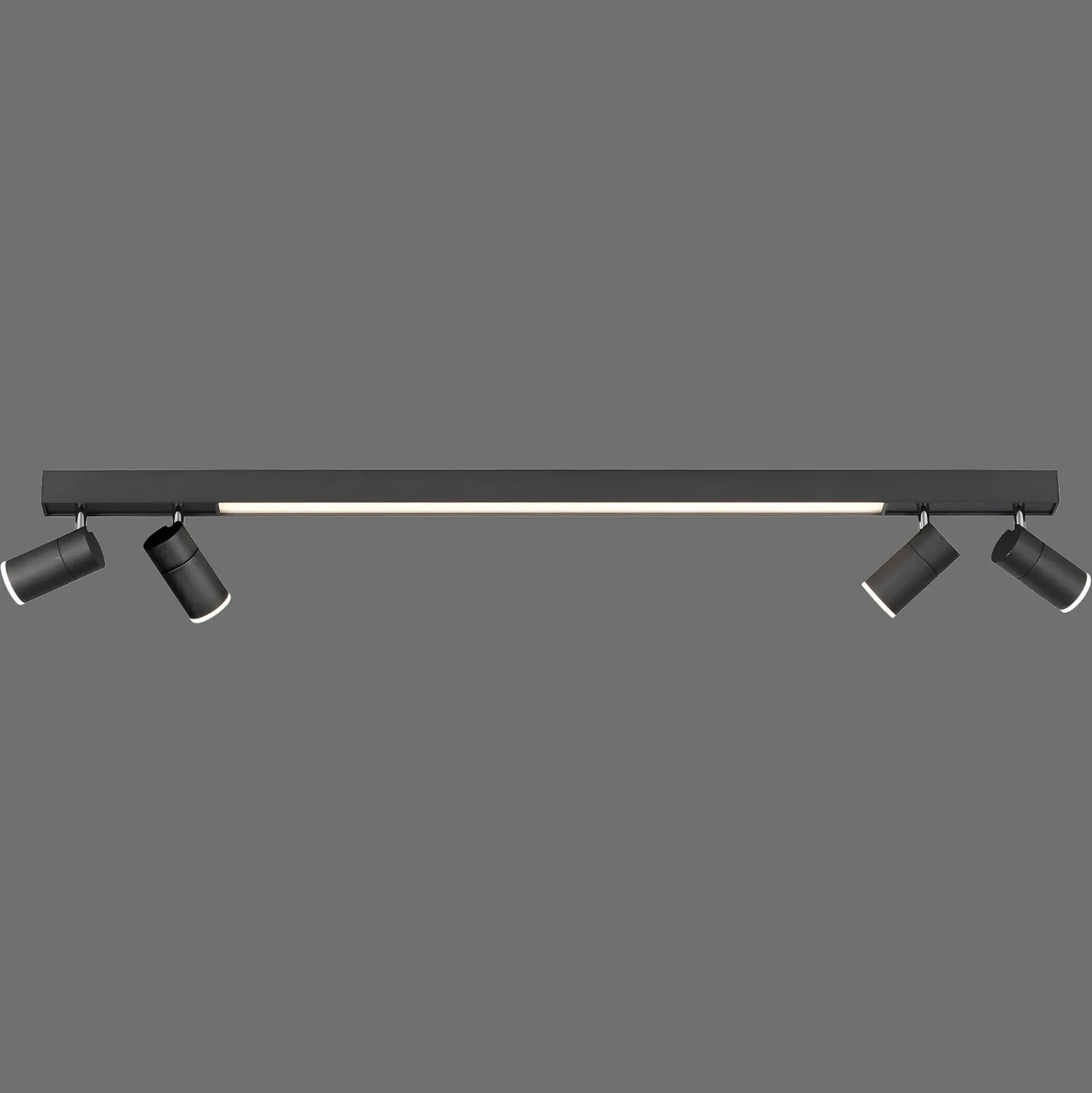 Lámpara LED de techo PURE Lines, 120 cm, antracita, control remoto