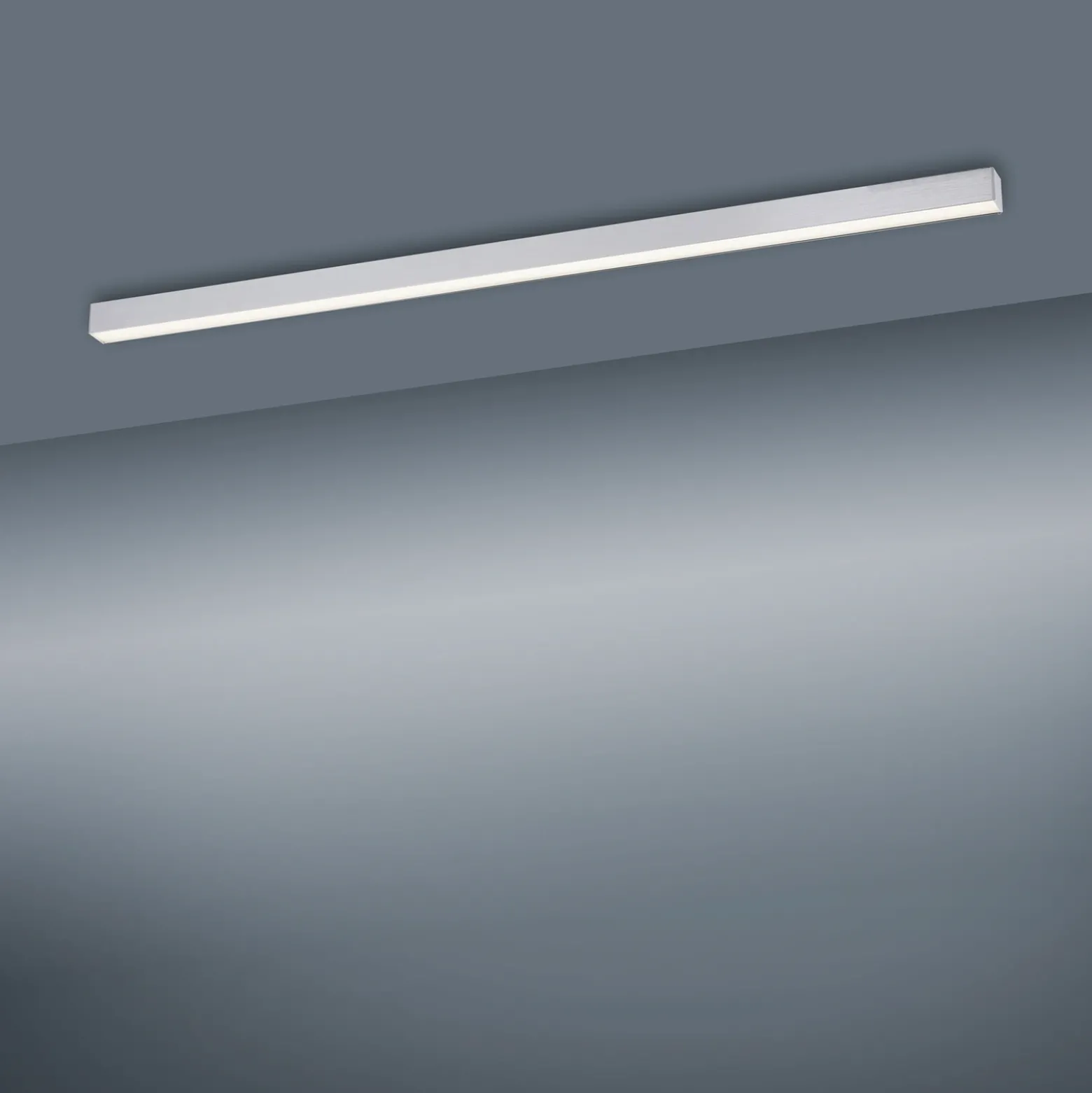 Lámpara LED de techo PURE Lines, 110 cm, plateada, CCT, control remoto