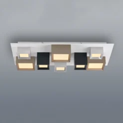 Lámpara LED de techo PURE Manhattan, multicolor, 8 luces, CCT