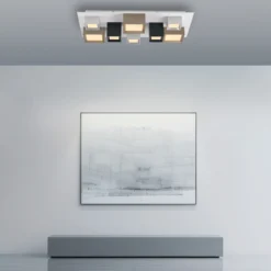 Lámpara LED de techo PURE Manhattan, multicolor, 8 luces, CCT