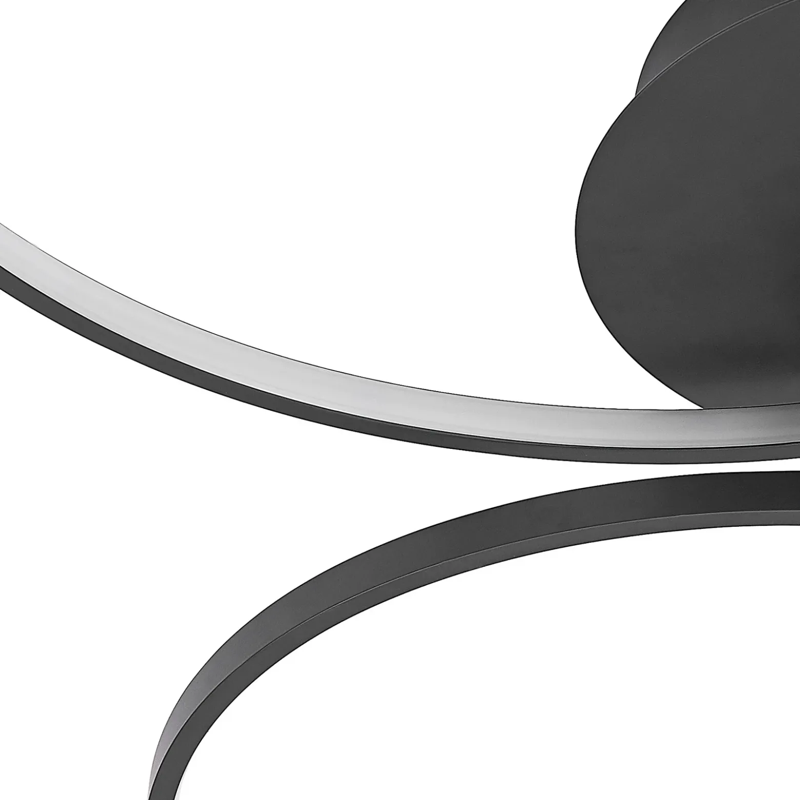 Lámpara LED de techo Rayk de Lindby, negra, metal, 77 cm, atenuable