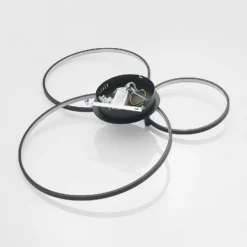 Lámpara LED de techo Rayk de Lindby, negra, metal, 77 cm, atenuable