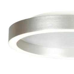 lámpara LED de techo Ringlux, gris acero, Ø 40 cm, metal, 2700 K