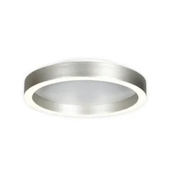 lámpara LED de techo Ringlux gris acero, Ø 30 cm, metal, 2700 K