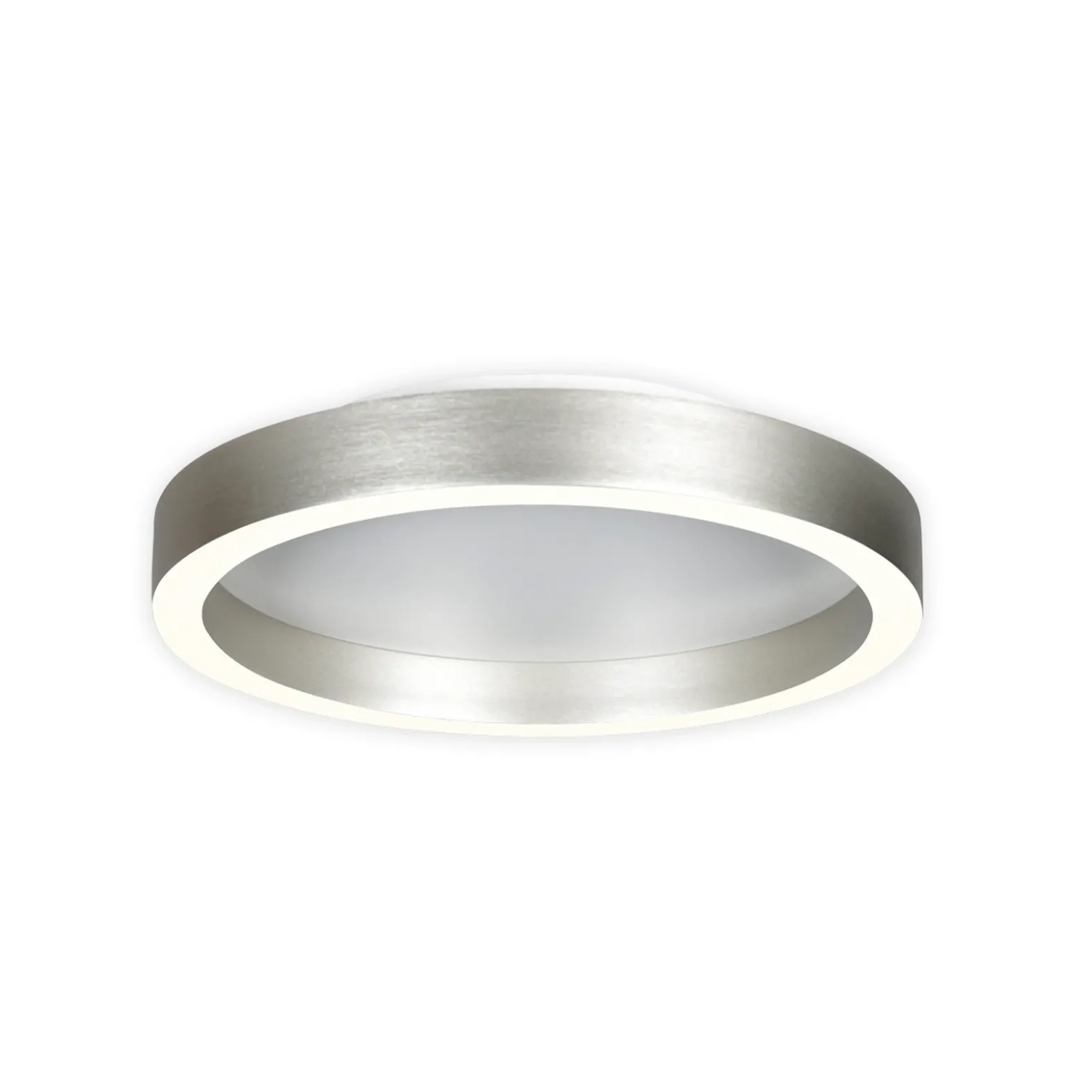 lámpara LED de techo Ringlux gris acero, Ø 30 cm, metal, 2700 K