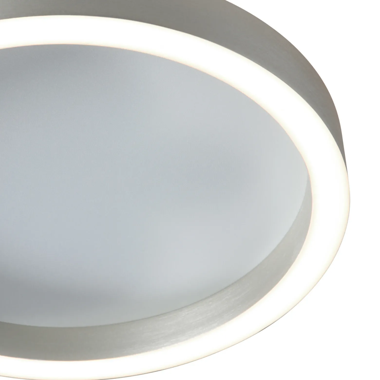 lámpara LED de techo Ringlux gris acero, Ø 30 cm, metal, 2700 K
