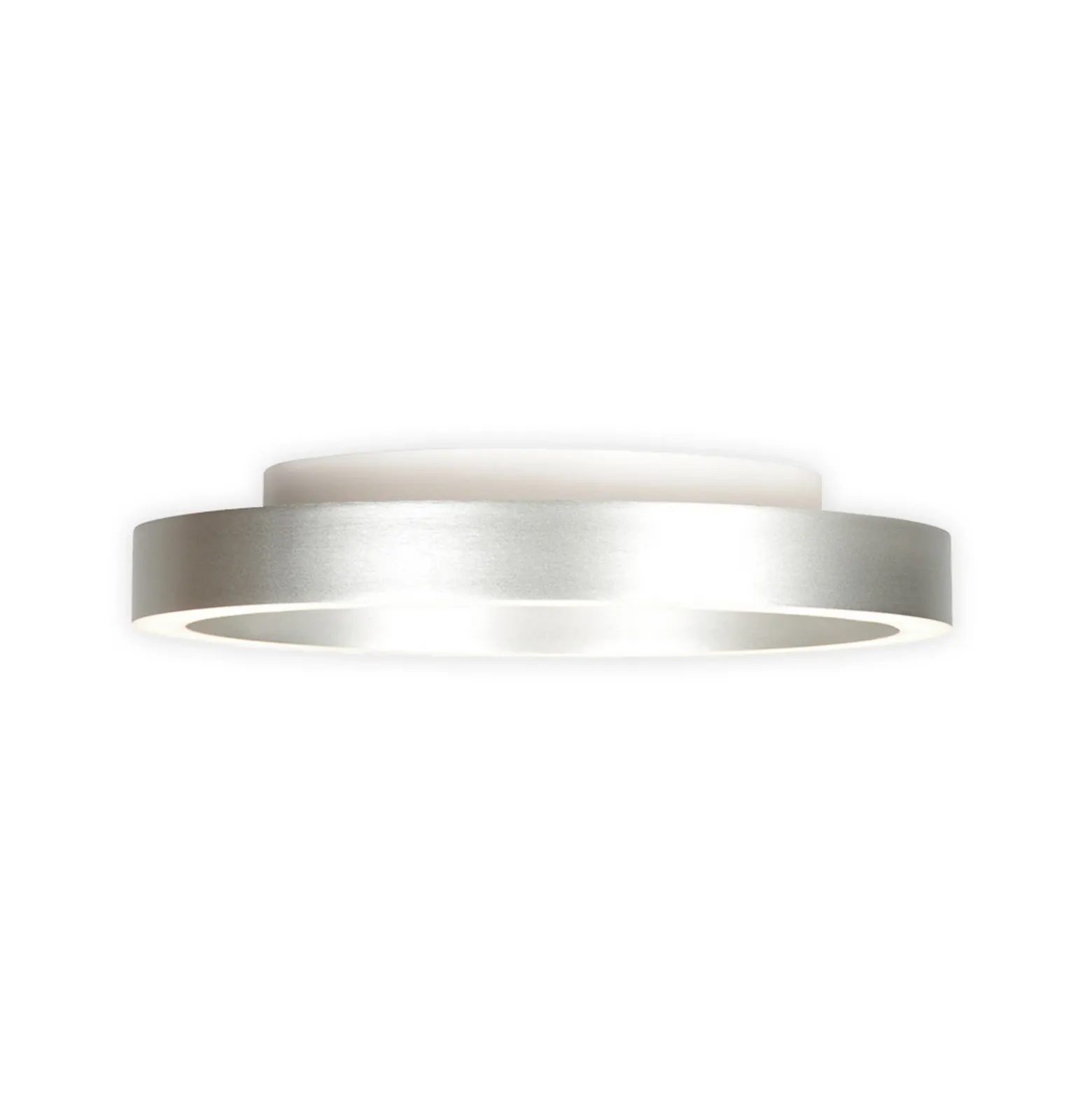 lámpara LED de techo Ringlux gris acero, Ø 30 cm, metal, 2700 K