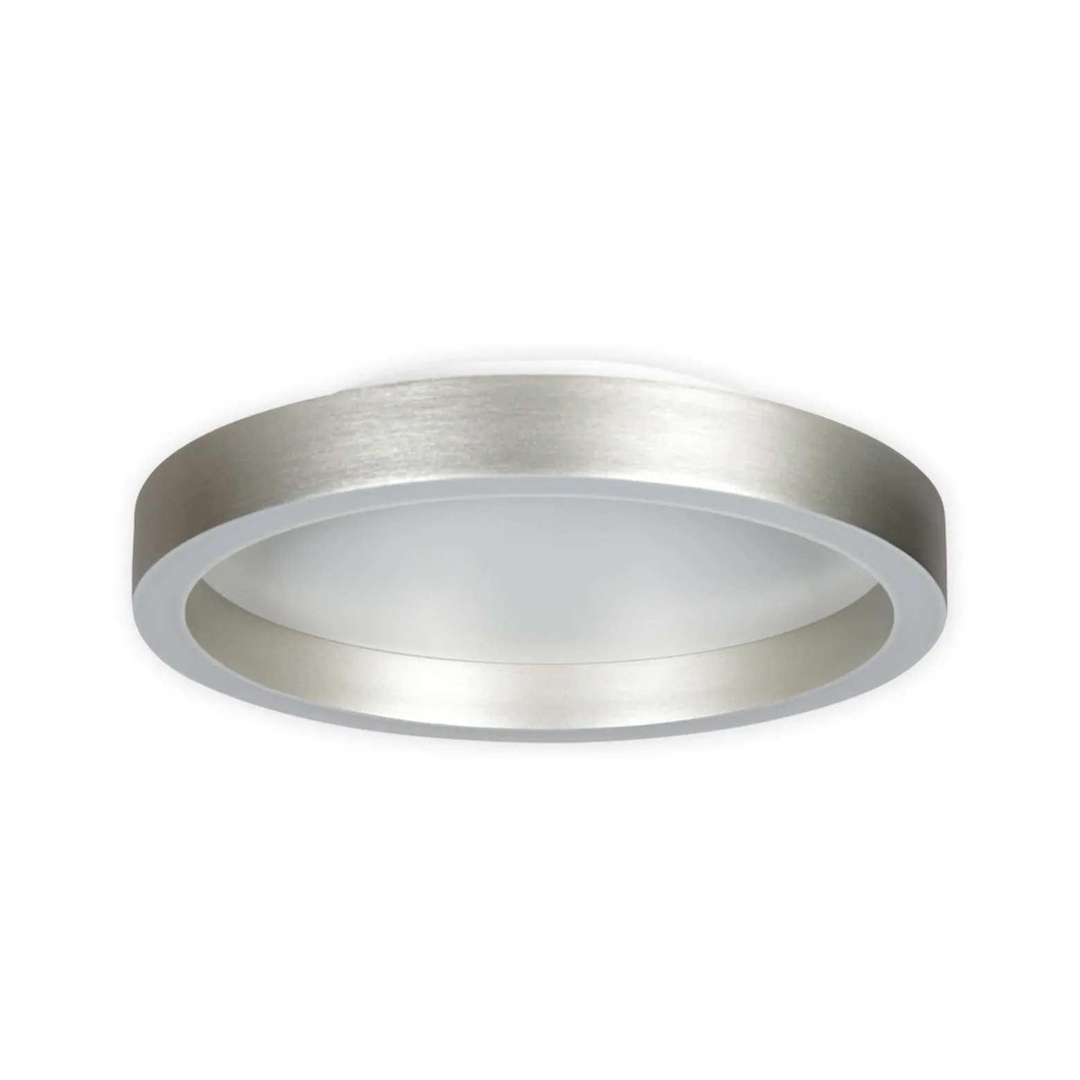 lámpara LED de techo Ringlux gris acero, Ø 30 cm, metal, 2700 K