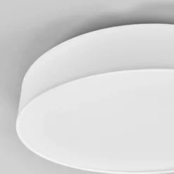 Lámpara LED de techo Saira de Lindby, Ø 40 cm, blanca, textil