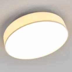 Lámpara LED de techo Saira de Lindby, Ø 40 cm, blanca, textil