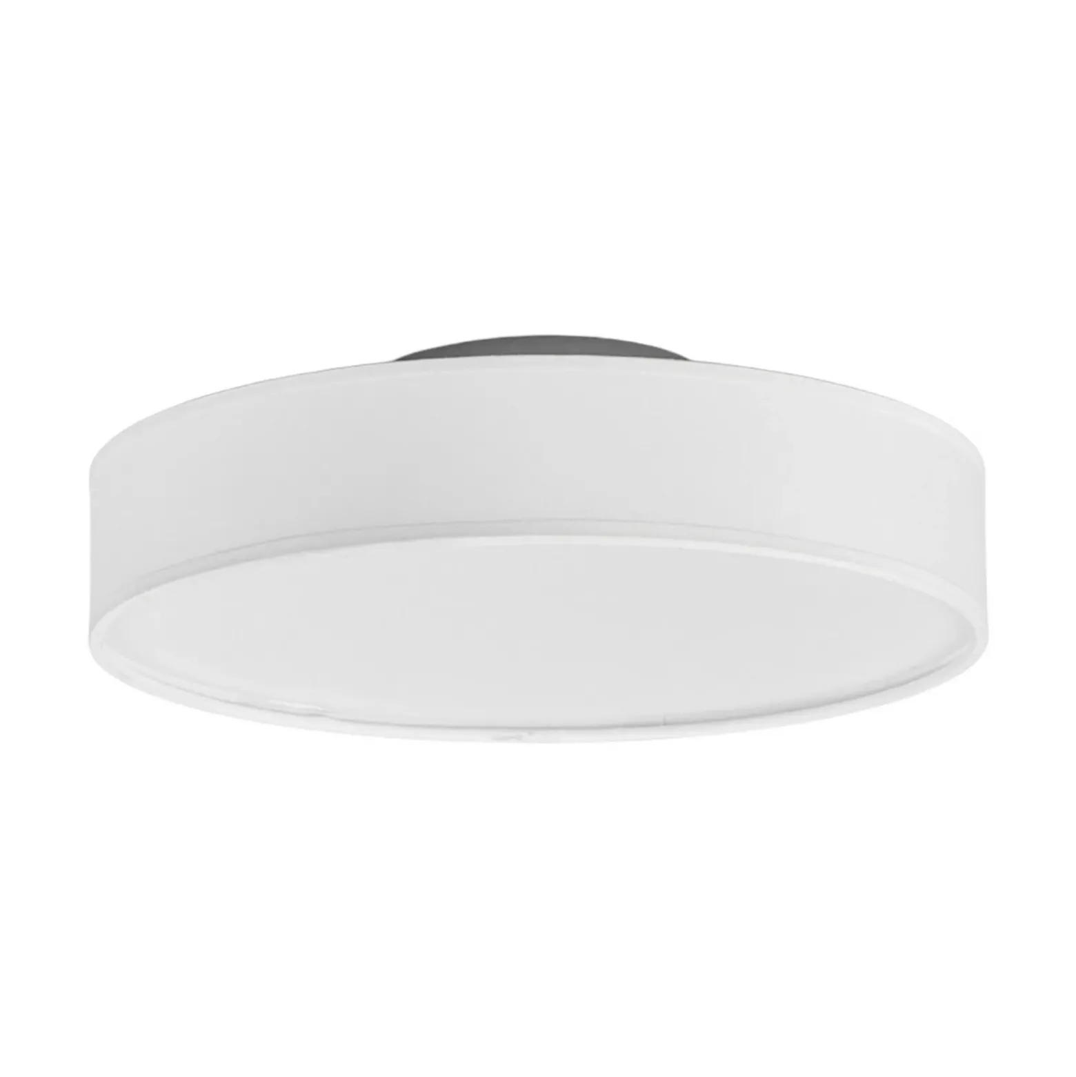 Lámpara LED de techo Saira de Lindby, Ø 30 cm, blanca, textil