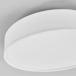 Lámpara LED de techo Saira de Lindby, Ø 30 cm, blanca, textil