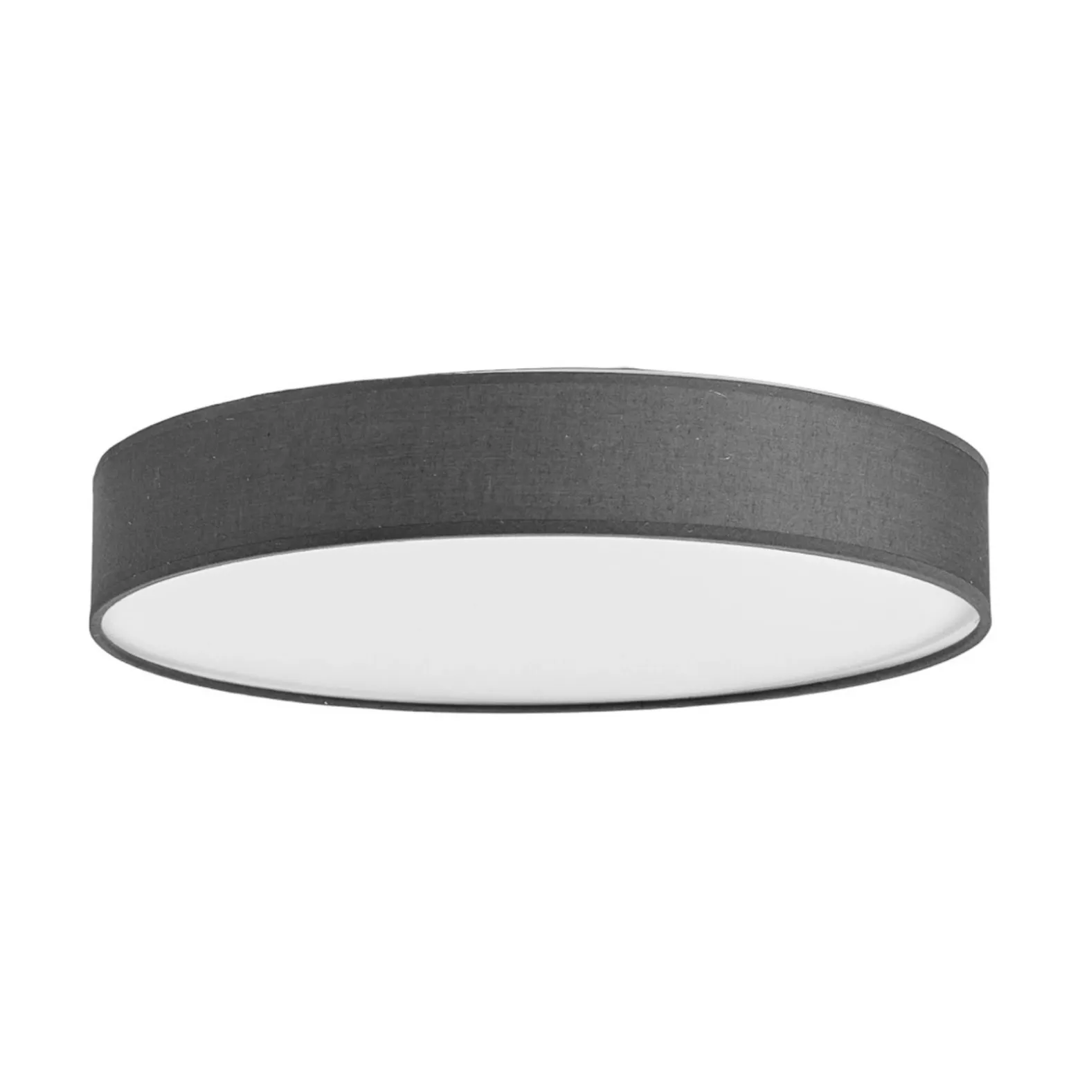 Lámpara LED de techo Saira de Lindby, Ø 40 cm, gris, textil