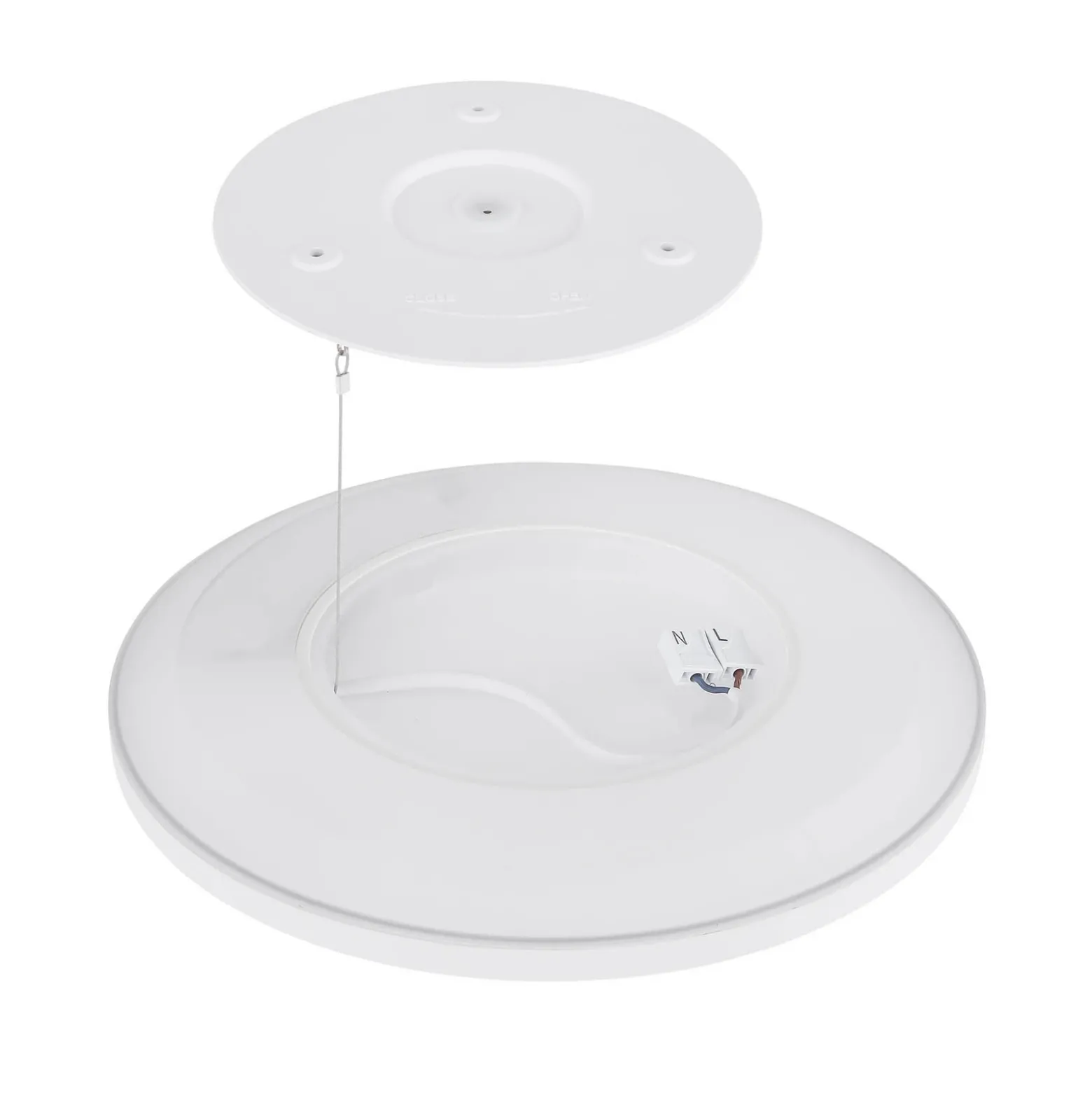 Lámpara LED de techo Sapana, blanca, Ø 42 cm, plástico, IP44
