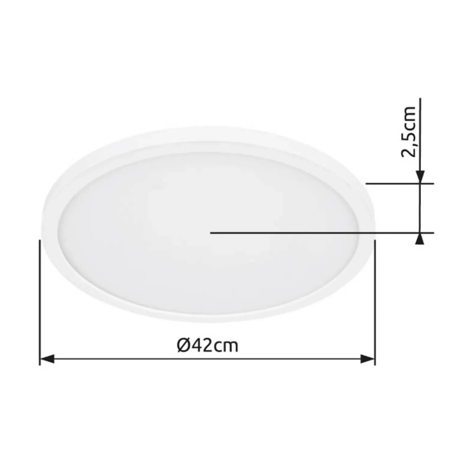 Lámpara LED de techo Sapana, blanca, Ø 42 cm, plástico, IP44