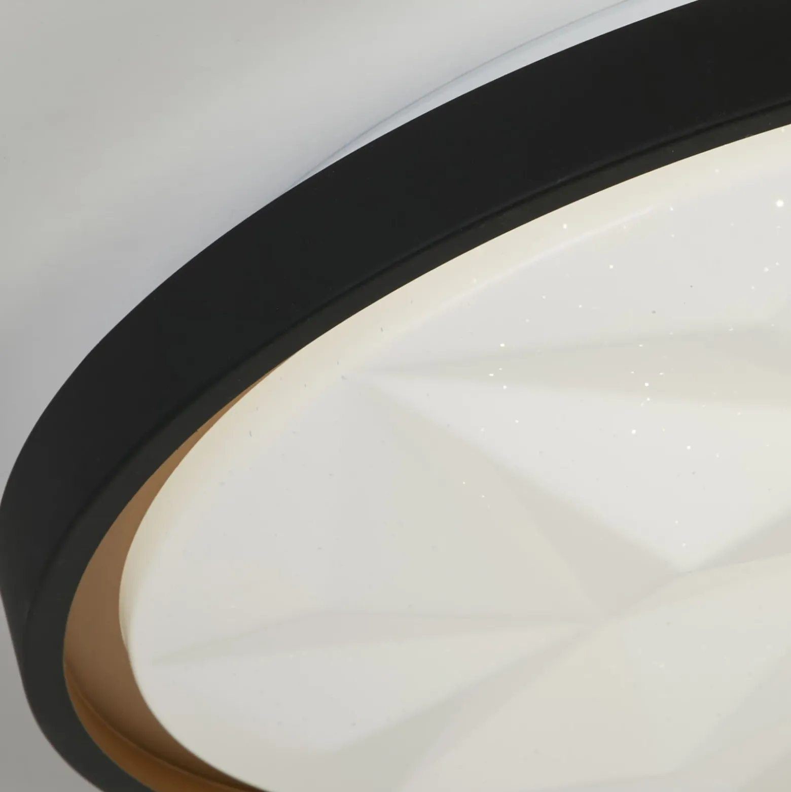 Lámpara LED de techo Satellite negro Ø 42cm acero control remoto
