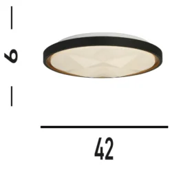 Lámpara LED de techo Satellite negro Ø 42cm acero control remoto