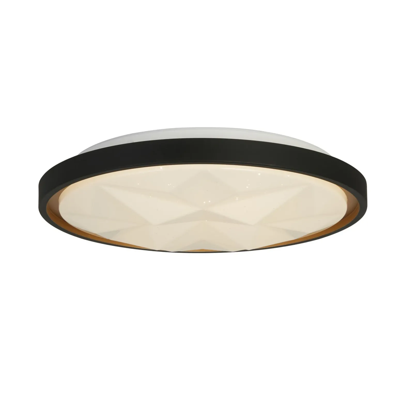 Lámpara LED de techo Satellite negro Ø 42cm acero control remoto