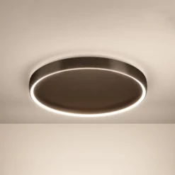 Lámpara LED de techo Stars of Light Trabuco, negro/marrón, 55 cm