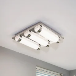 Lámpara LED de techo Tolorico, 35 cm cuadrada