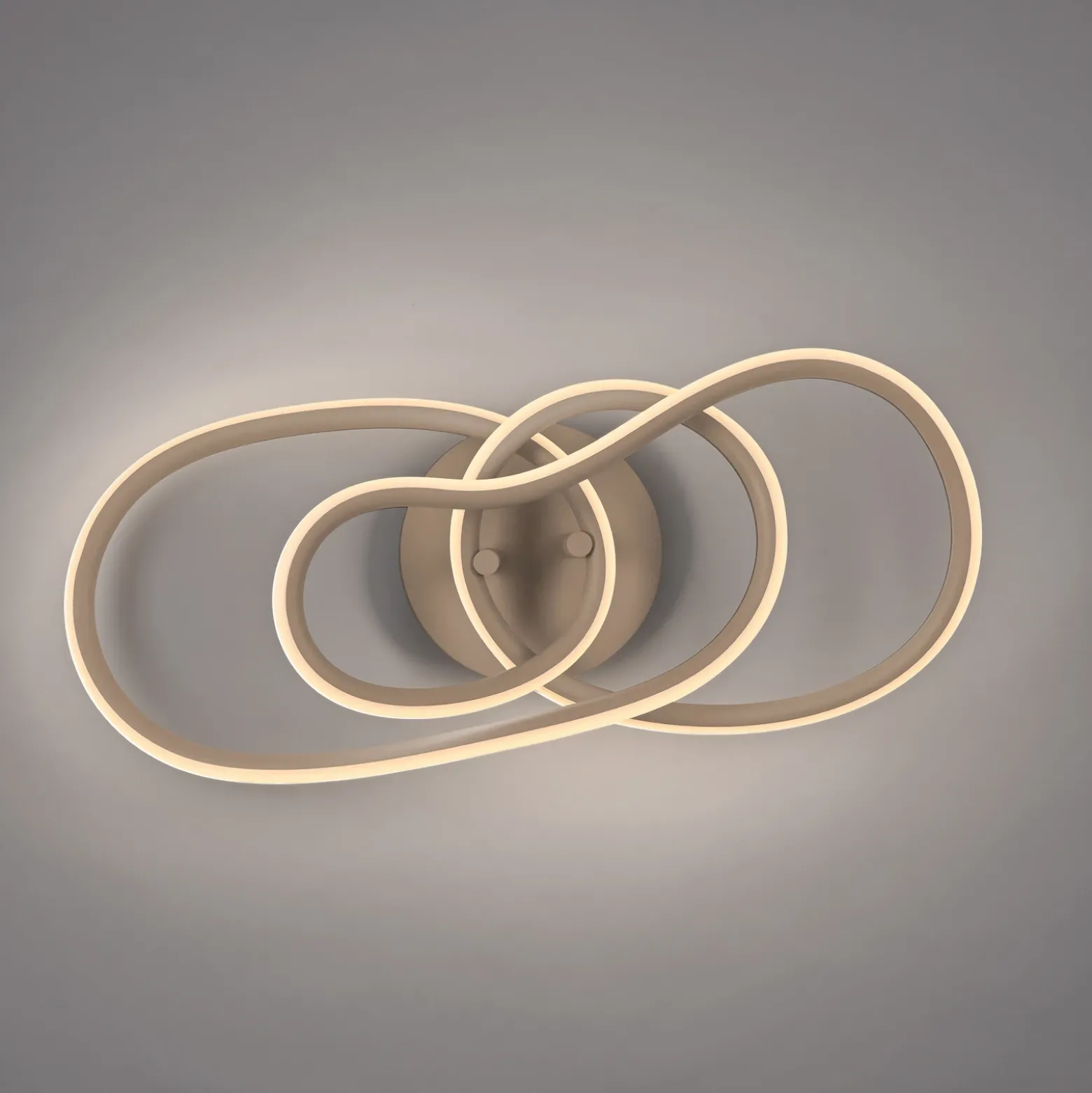 Lámpara LED de techo TWIST, color beige, 90 cm de largo, metal, Switchdim