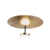 Lámpara LED de techo Yuko, dorada/negra, metal, 23 cm, atenuable