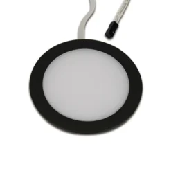 Lámpara LED empotrable en techo DYNAMIC FAR 68, negro, Ø 7,5 cm, 24 V