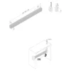 Lámpara LED para barra de ropa con sensor, 100cm